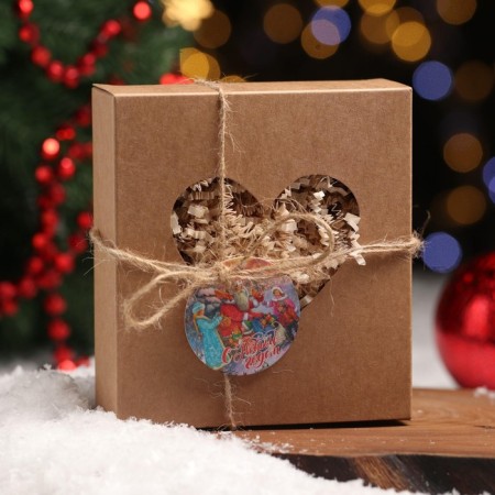 Gift set of organic cosmetics "Aromatherapy", New Year: cocoa oil, lip balm cherries-8