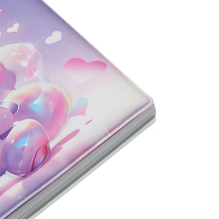 Notebook Gift Book on the crest 80l, line, color block, PVC Bun 3D cover (17.6x13.5cm) 105-6