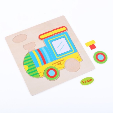 Children's wooden frames-lodges "Transport" 15 × 15 × 0.5 cm, mix-12