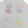 Carabine metal, plastic with rings "Cloud with rhinestones" MIX 2.4x3 cm