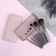 A set of makeup brushes, 7 items, in a plastic case, color mix