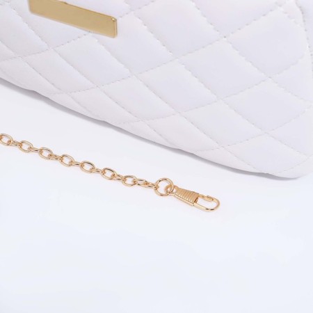 Bag Cross-Bodi with a zipper, white color-5