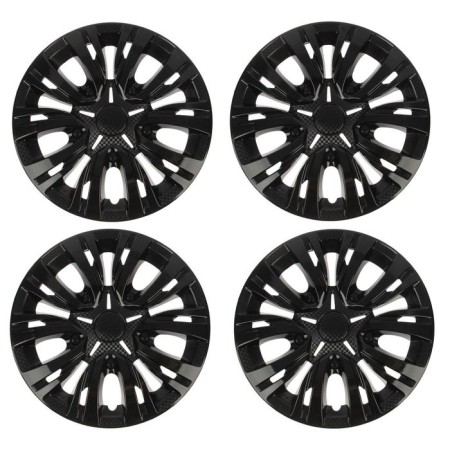 Wheel caps R13 "Lyon", black gloss carbon, set 4 pcs.