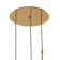 Suspended chandelier Mantra Jazz, E27, 3x20W, 800 mm, gold color