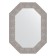 Mirror in the baguette frame, silver coinage 90 mm, 56x76 cm