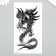 Tattoo on the body Black "Chinese Dragon" 11.5x21 cm