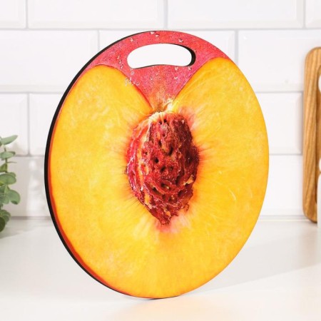 Board cutting and serving round kitchen "peach in context", 25.5 cm-1