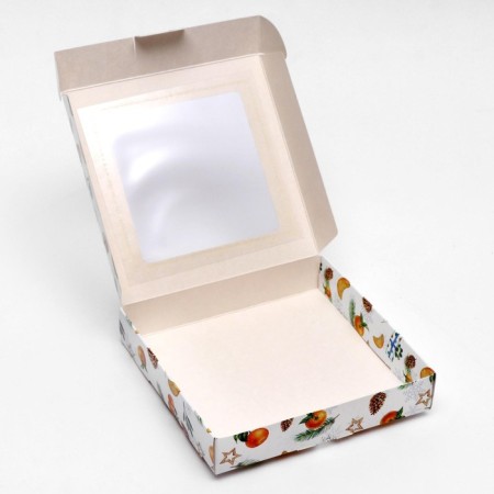 Self -assembly box "New Year's mood", 16 x 16 x 3 cm, 1 pc.-6