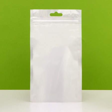 Pack Zip-Lock PP, White, with a continuous window, flat, euros, 10 x 18 cm-2