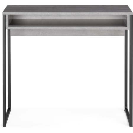 Computer table Leo Loft concrete/matte black metal, black 39x85x75 cm-1
