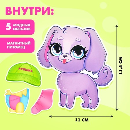 Magnetic game "Fashionable dog"-1