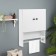 Bathroom cabinet, white, white, 48.6 x 65 x 15 cm