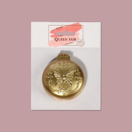 Massage comb “mother -of -pearl butterfly”, folding, with a mirror, d = 6 cm, color mix-7