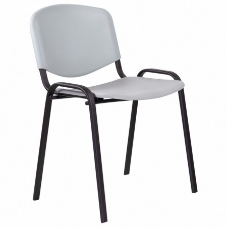 Stool Staff ISO Plast CF-009, black frame, gray plastic
