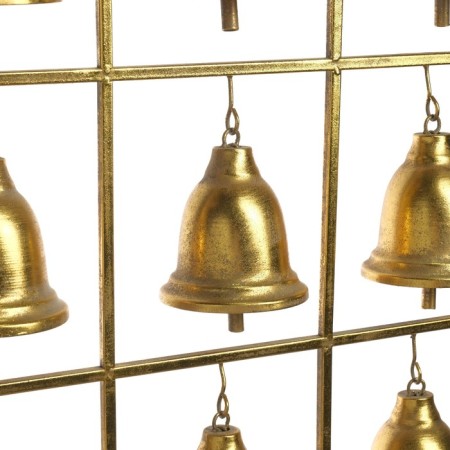 Decor wall metal "bells" 15 bells gold 97x50.5x10 cm-4