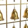 Decor wall metal "bells" 15 bells gold 97x50.5x10 cm