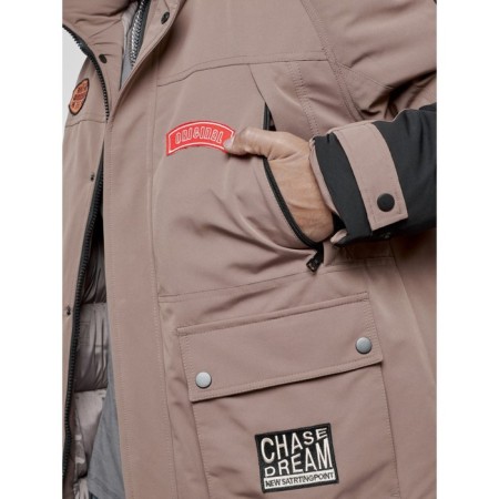 Male Winter jacket, size 48, brown color-17