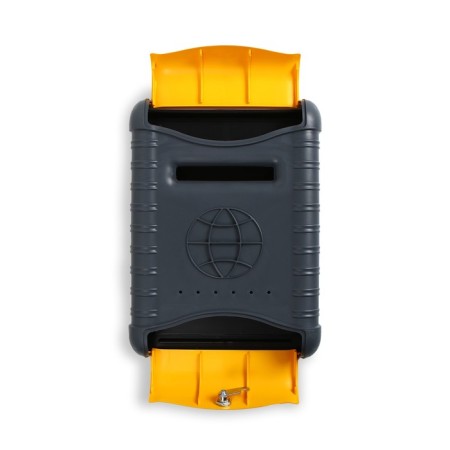 Mailbox, plastic, "standard", with a lock, gray-1