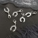 Charm "amulet" horseshoe for good luck, silver color