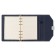 Organizer on Rings A6+, 80 sheets, leatherette, with a valve, a line, with a handle, in a gift box, blue