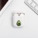 Avocado headphone cover, 5.4 x 5.2 cm