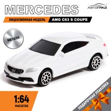 Metal Mercedes-AMG C63 S Coupe, 1:64, white color