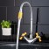 Kitchen mixer RMS SL92YW-279F, two-wound, high spout, chrome/yellow