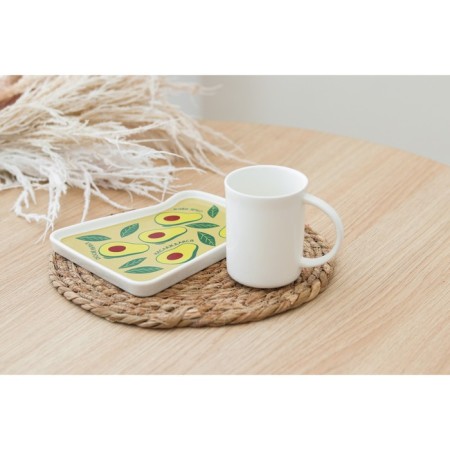 Tea couple ceramic "Enjoy", mug 200 ml, saucer 17.8x13.3 cm, white color-7