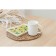 Tea couple ceramic "Enjoy", mug 200 ml, saucer 17.8x13.3 cm, white color
