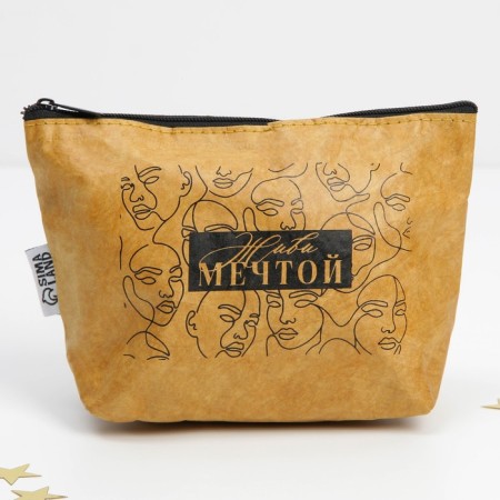 Craft cosmetic bag "Live a dream", size 11x17 cm-3