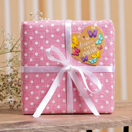 Packaging burlap with “from all heart” with postcards, 0.5 x 4 m-3