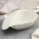 Ceramic crammal “leaf”, 26 × 17 × 12 cm, white color