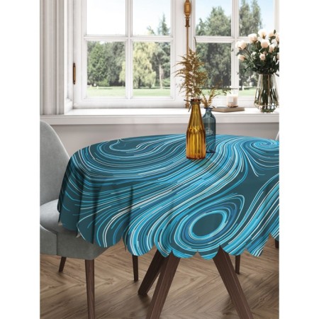 The tablecloth "Blue vortex", round, Saten, d = 150 cm