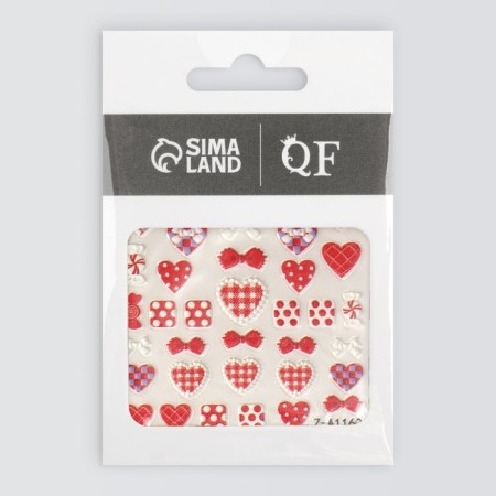 Nail stickers 8*6cm heart Z-A1160 red/Bel/Rozov Match-3