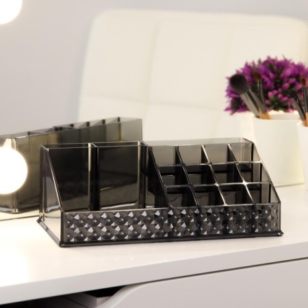 Organizer for storage, 16 sections, 12.5 × 21.5 × 8 cm, black color-3