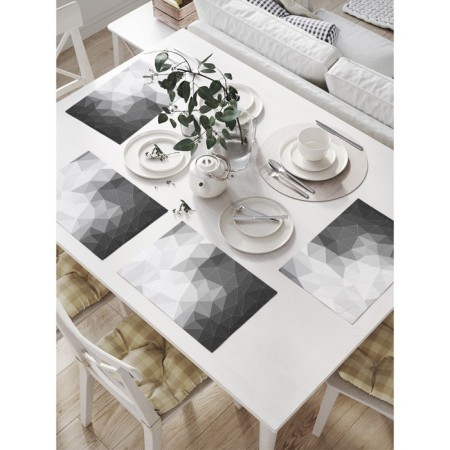 A set of napkins for setting the Prisms Mona table, rectangular, size 32x46 cm, 4 pcs
