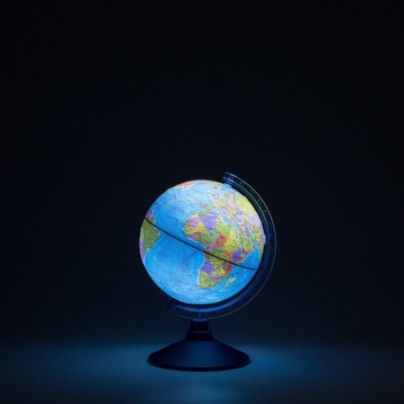 Political Globen Globe, interactive, embossed, diameter 210 mm, with backlights from batteries, with glasses-1