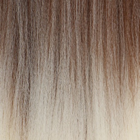 SIM-BRAIDS Kanecalon Two-color, corrugated, 65 cm, 90 grams, greasy/white color (#FR-14)-1