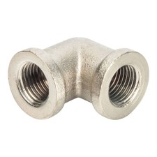 Угольник STOUT SFT-0014-000014, 1/4", внутренняя/внутренняя резьба, никелированная латунь