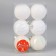 Set of balls plastic D-6 cm, 6 pcs "Perl" Franch, white