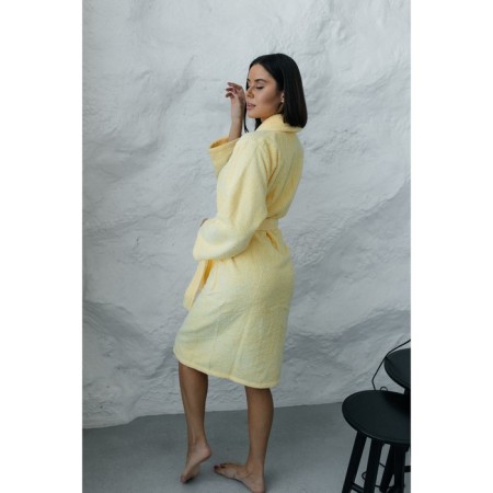Frequency bathrobe, size 46, yellow color-4