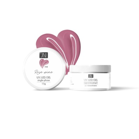 Single -phase gel jessnail, No. 028 Pink wine color, 15 g