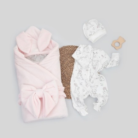 Kinderlitto Rabbits, 4 items, height 50-56 cm, pink color
