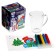 New Year's set for creativity. A mug for coloring with stained glass paints “New Year! Snowman "