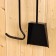 A fireplace set, wall -mounted "sheet", black with a golden patina (wooden handles) 640*150