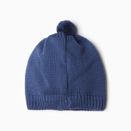 Combineson children with a hat knitted minaku, height 62-68, blue color-15