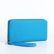 Women's wallet with lightning, blue color