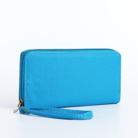 Women's wallet with lightning, blue color