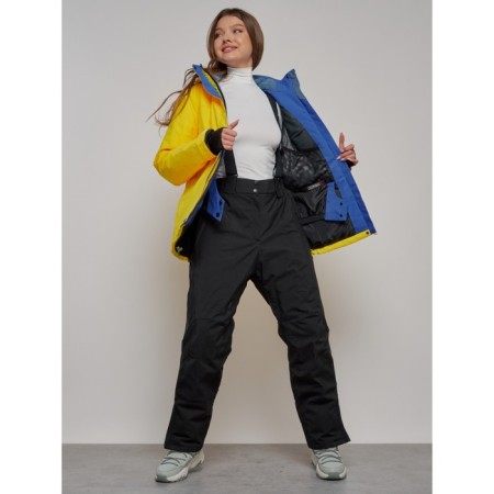 Ski suit female, size 44, yellow color-25