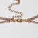 Choker "ice", white color in gold 2 rows, 44.5 cm